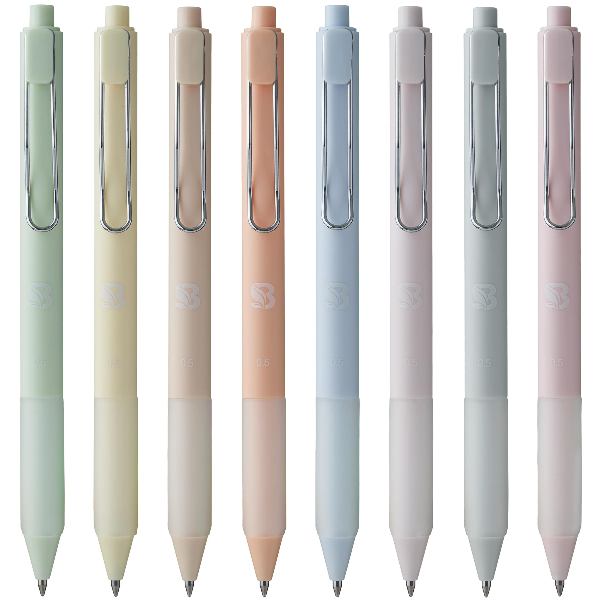 Blieve - Pastel Colored Gel Pens with Cool Matte Finish, Aesthetic and Cute Pens with Smooth Writing for Journaling and Bible Note Taking No Bleed