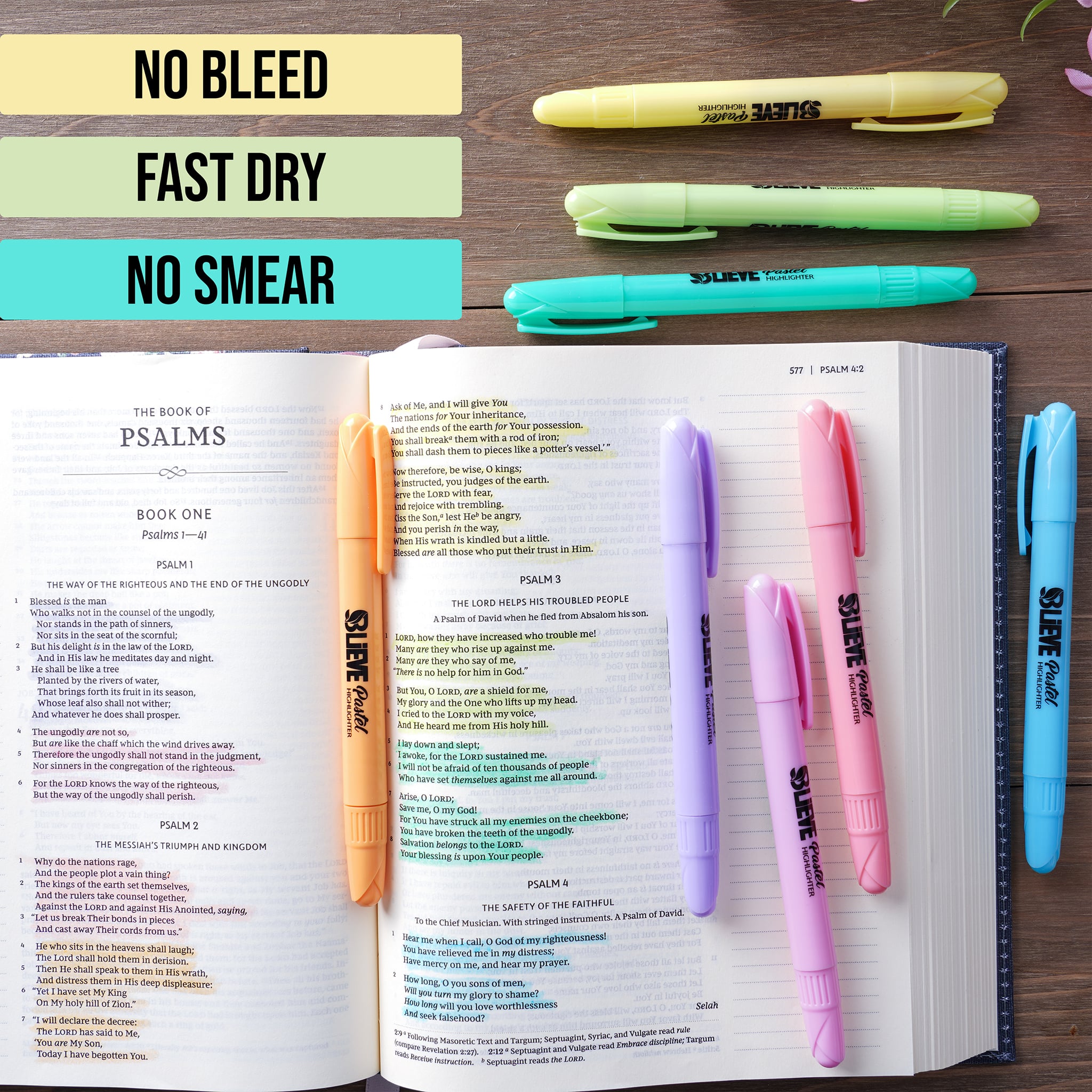  BLIEVE- Bible Study Kit With Gel Highlighters And Pens No  Bleed Through, Amazing Bible Highlighter and Pens Fine Tip set Planner  Supplies Gifts (10 Pack) : Office Products